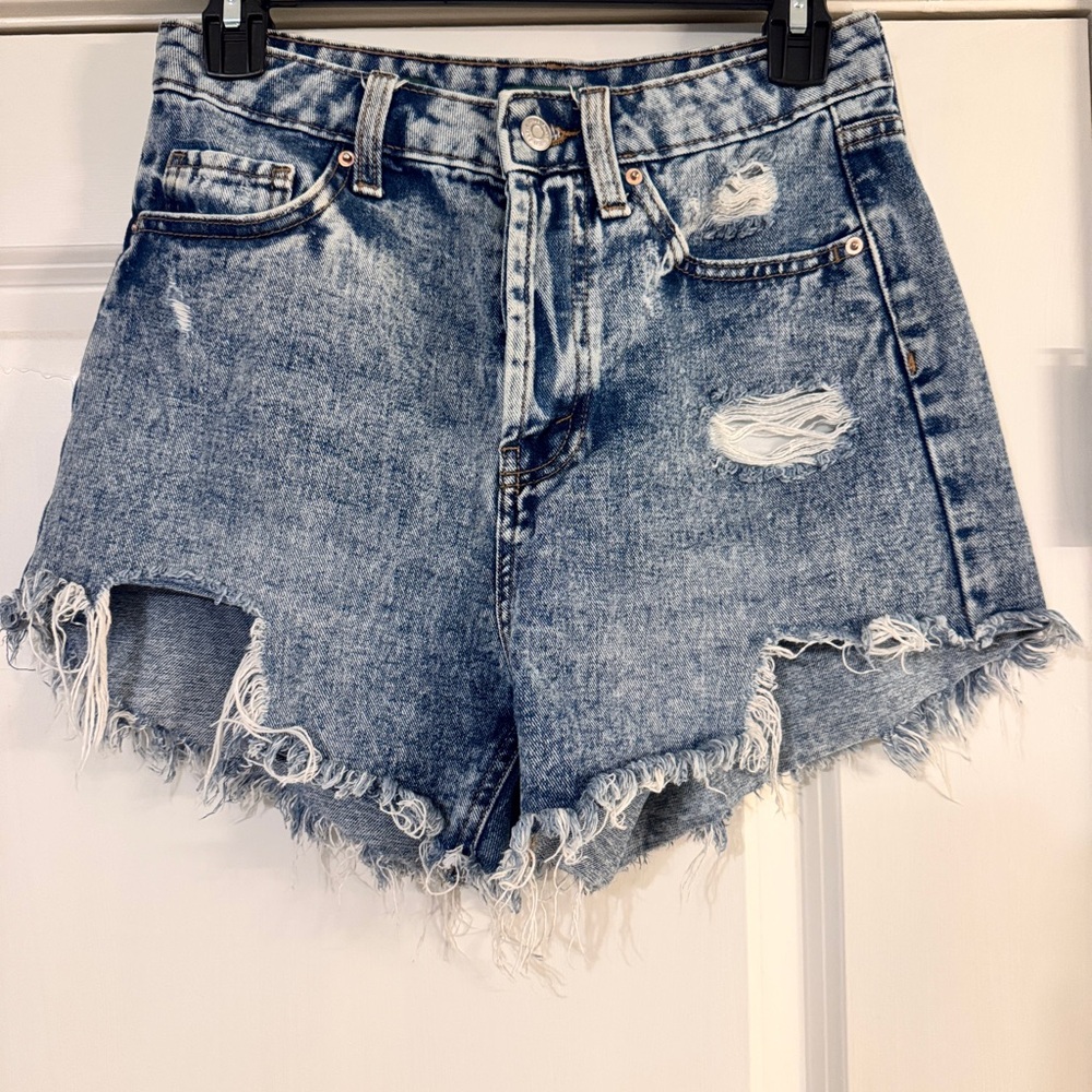 Wild Fable Blue Distressed Jean Shorts